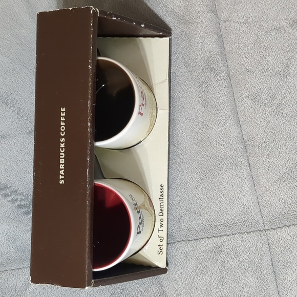 Starbucks Paris, France and Lisboa Demitasse   3 lot expresso Mugs 3oz. - Picture 2 of 11